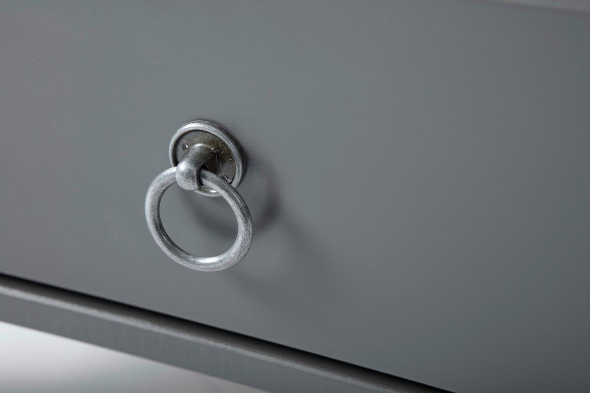 Couchtisch Holz Massiv Mit Schublade Provence, Grau - Grau, Basics, Glas/Holz (75/75/45cm) - MID.YOU