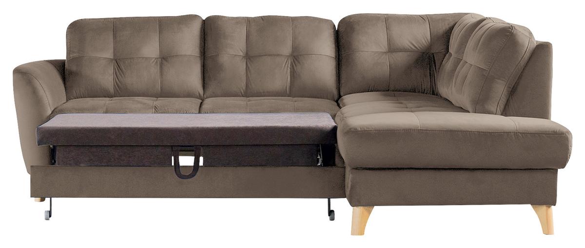 Ecksofa Nordic, Beige S: 236x190 cm - Beige/Buchefarben, Design, Textil (236/190cm) - Livetastic