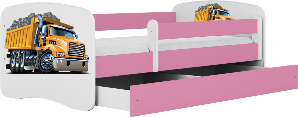 Kinder-/Juniorbett Babydreams inkl. Matratze 80x160 - Pink/Birkefarben, MODERN, Holz/Holzwerkstoff (80/160cm) - MID.YOU