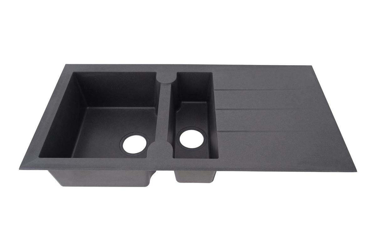 Spüle Respekta Alineo Stein Bxt: 100x50 cm - Dunkelgrau, Trend, Stein (100/21/50cm) - Respekta