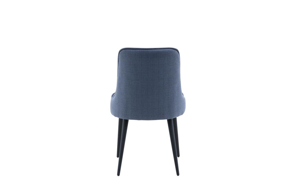 Stuhl-Set Velvet Deluxe - Blau/Schwarz, Design, Kunststoff/Textil (50/88.5/66cm) - Livetastic