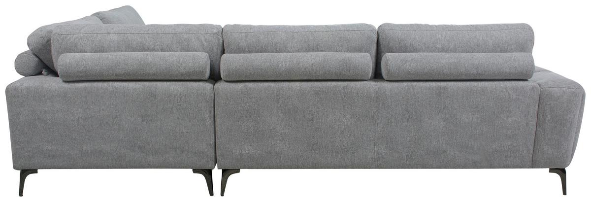 Sofa Orlando Webstoff Grau, S: 294x204cm - Naturfarben/Grau, MODERN, Holz/Textil (294/204cm)