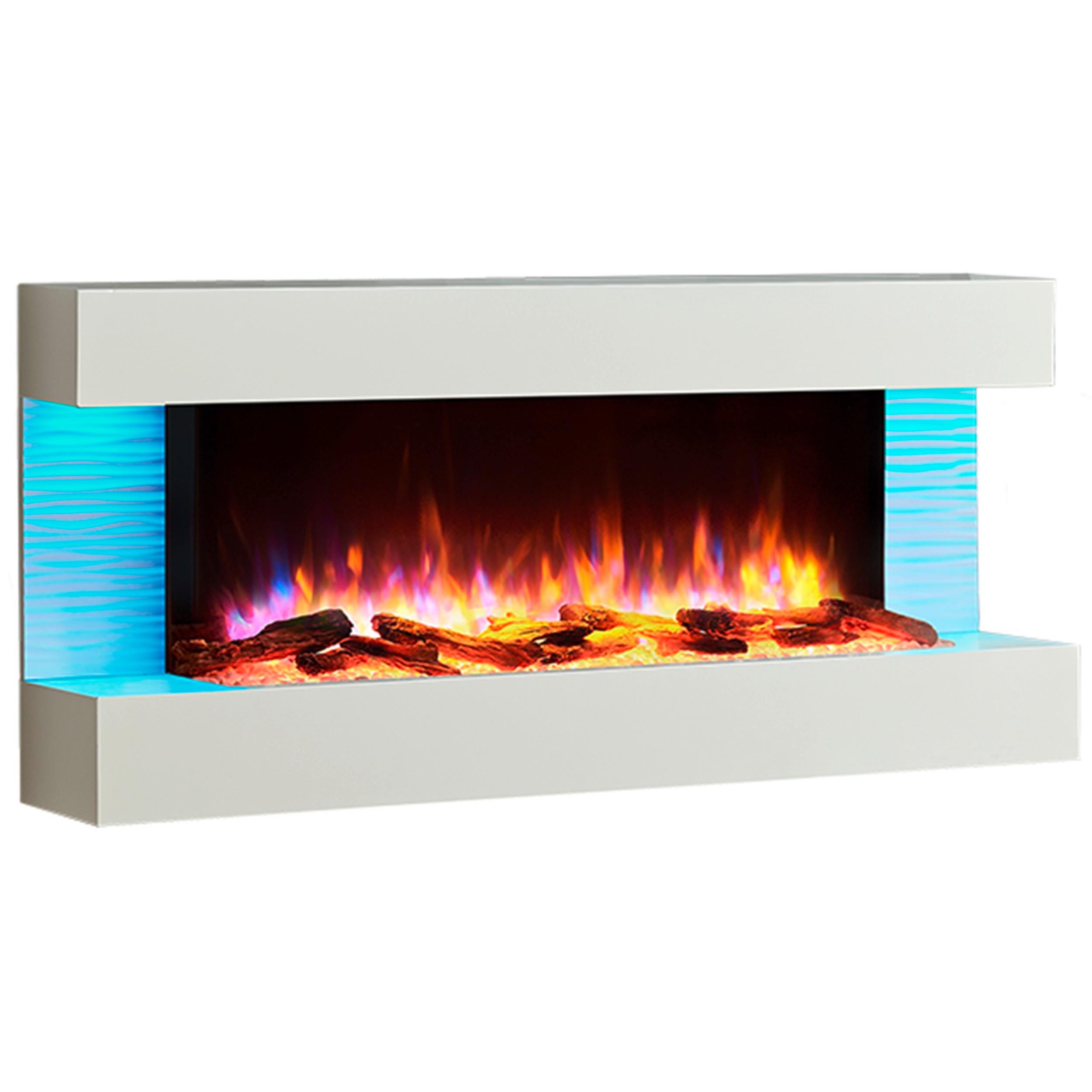 Elektrokamin Helia - Weiß, Basics, Holzwerkstoff/Metall (100/83/28cm)