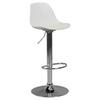 Barhocker Höhenverstellbar Korsika Lederlook Weiß/chrom - Chromfarben/Weiß, MODERN, Kunststoff/Textil (40/104/40cm) - MID.YOU