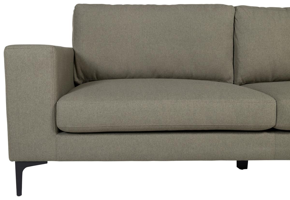 2-sitzer-sofa Bolero - Schwarz/Olivgrün, Design, Kunststoff/Textil (215/84/88cm) - Livetastic