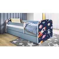 Kinder-/Juniorbett Babydreams inkl. Matratze 80x160 - Blau/Birkefarben, MODERN, Holz/Holzwerkstoff (80/160cm) - MID.YOU