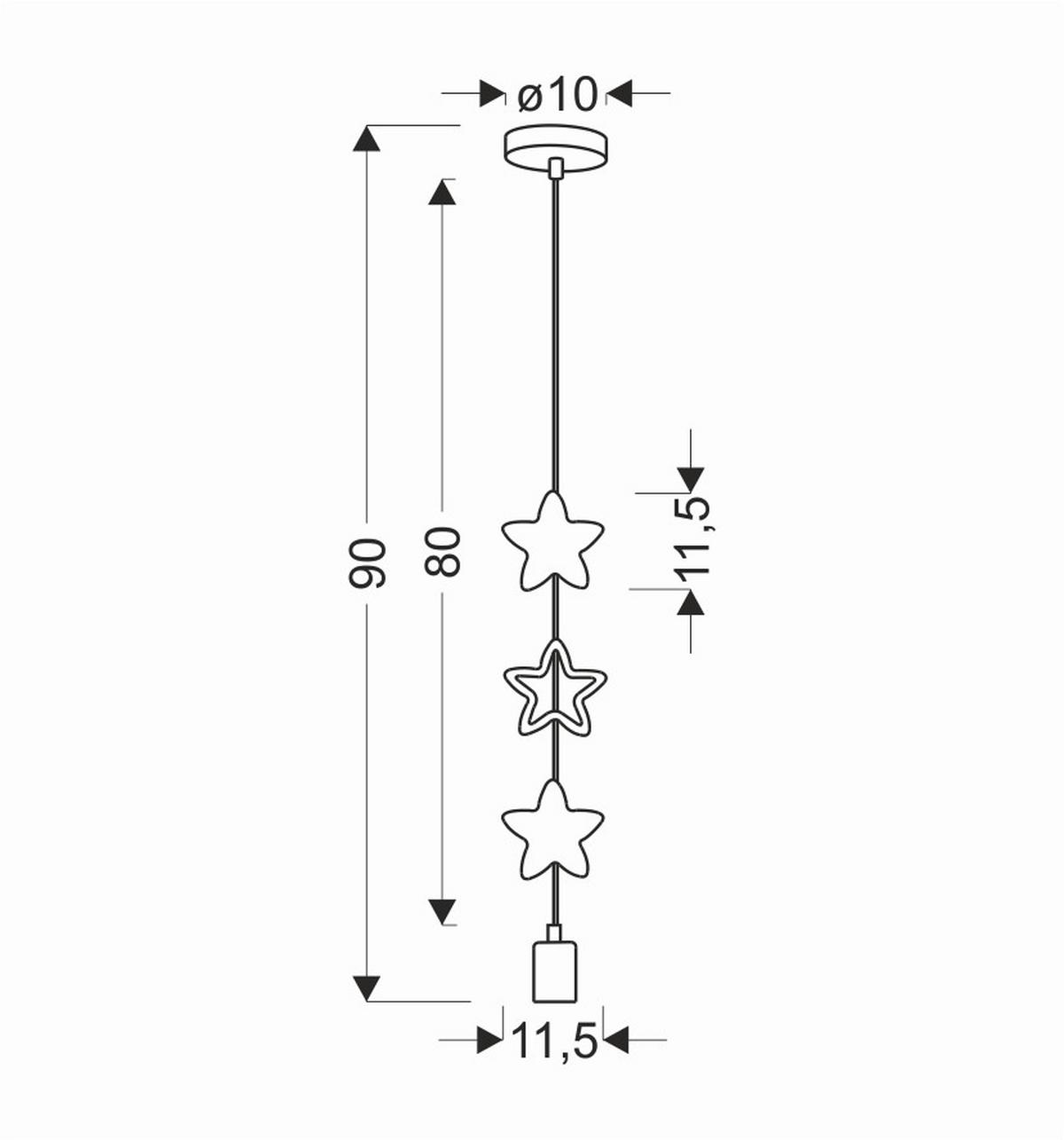 Kinderhängeleuchte 31-12029 Single Sss - Goldfarben/Weiß, Basics, Holzwerkstoff/Metall (11.5/10/90cm)