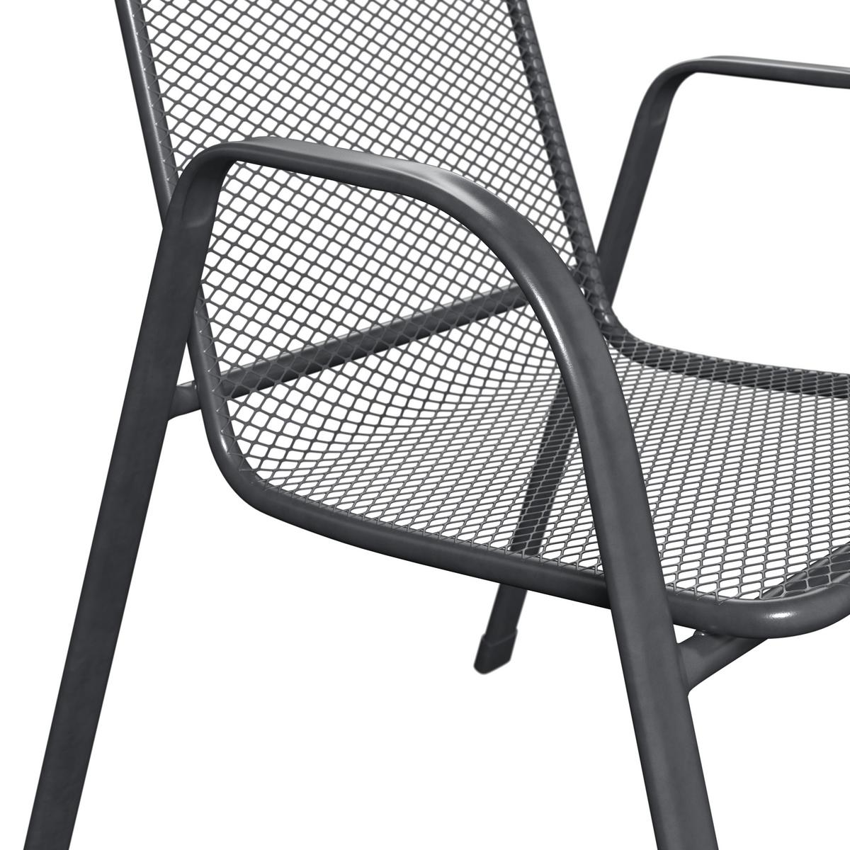 Gartensessel Toulouse New - Silberfarben, MODERN, Metall (43,5/97/68cm) - Beldano