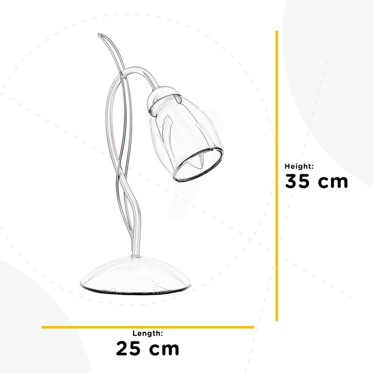Tischleuchte Antron Weiß D: 25 cm 6w - Weiß, Basics, Glas/Kunststoff (25/35/35cm)
