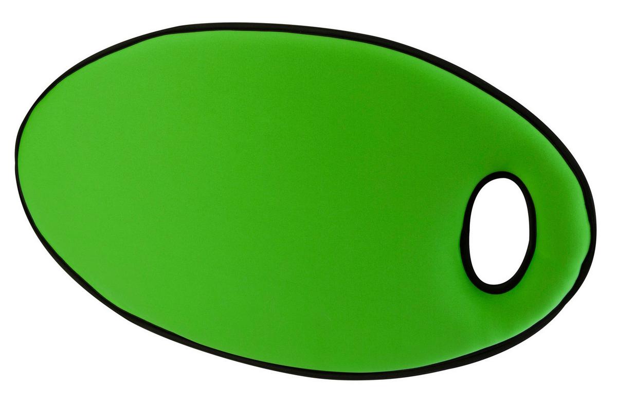 Gartensitzkissen Comfort Grün/Schwarz Neoprenstoff - Schwarz/Grün, Basics, Kunststoff (31/5/50cm)