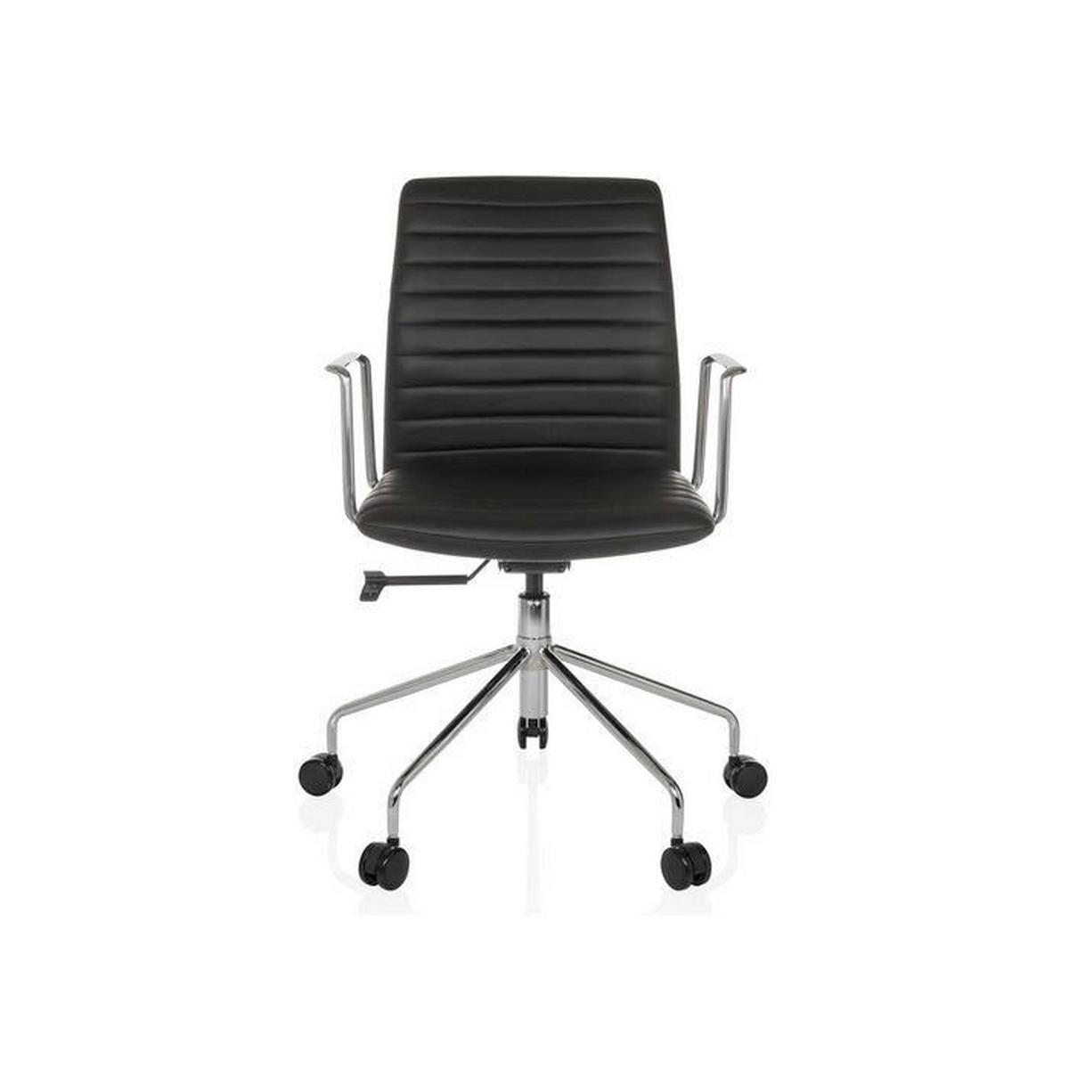 Drehstuhl Vemona 30 Schwarz B: 58 Cm - Silberfarben/Schwarz, MODERN, Kunststoff/Textil (58/93 - 101/59cm) - MID.YOU