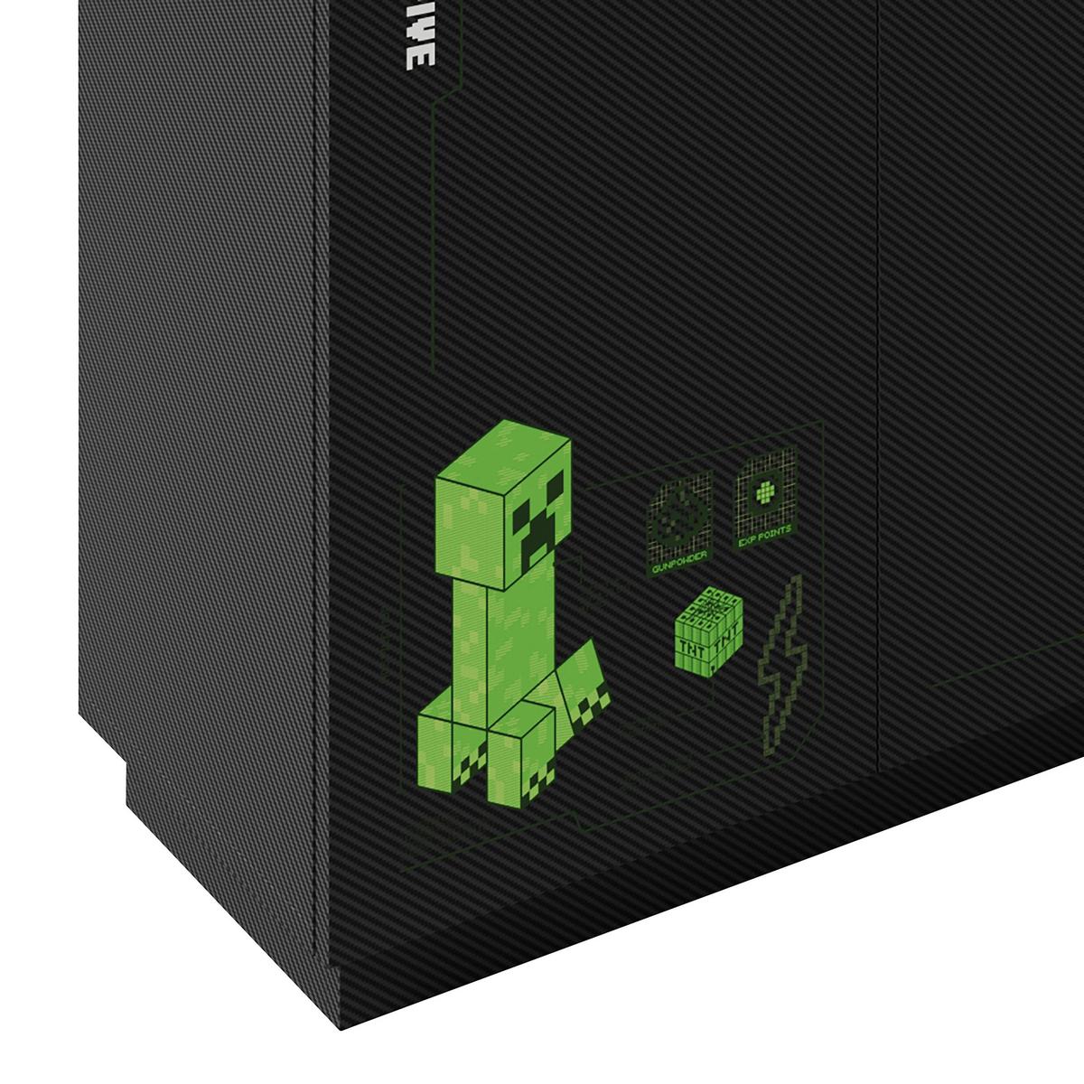 Kleiderschrank Minecraft - Schwarz, MODERN, Holzwerkstoff/Kunststoff (135/200/50cm) - Minecraft
