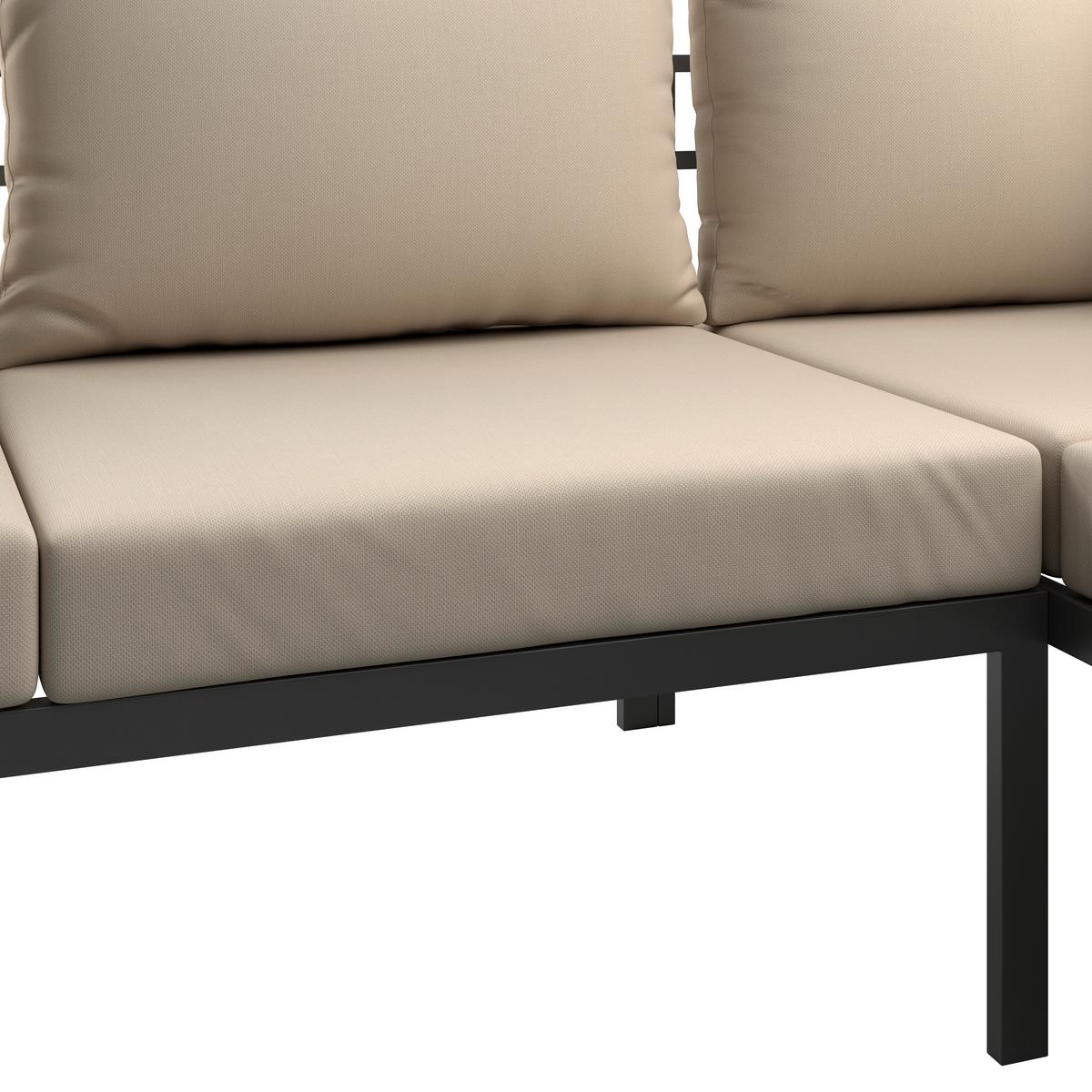 Loungegarnitur Rovinj - Beige/Grau, MODERN, Holzwerkstoff/Textil (204/273cm) - Beldano