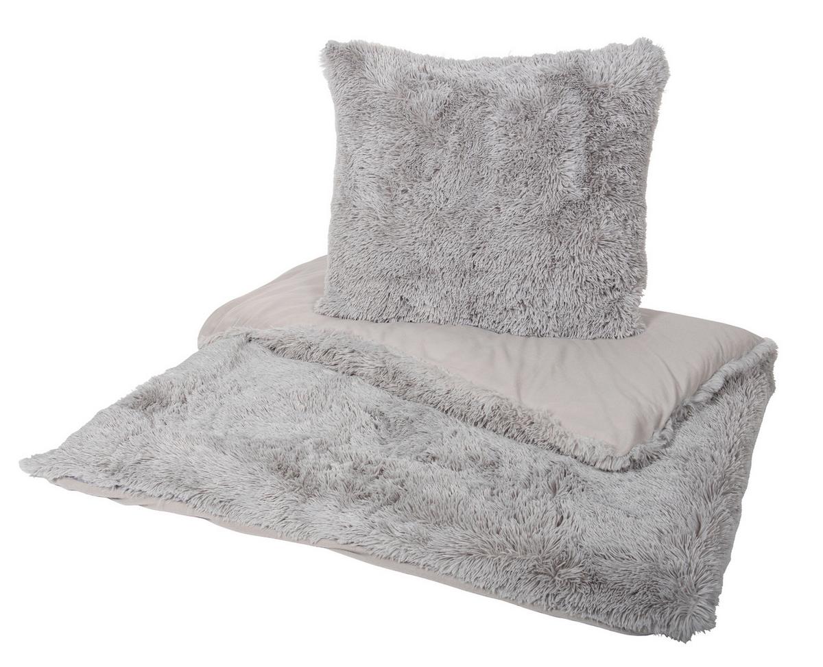 Bettwäsche 140x200 Cm Billy Silberfarben - Silberfarben, MODERN, Textil - Luca Bessoni