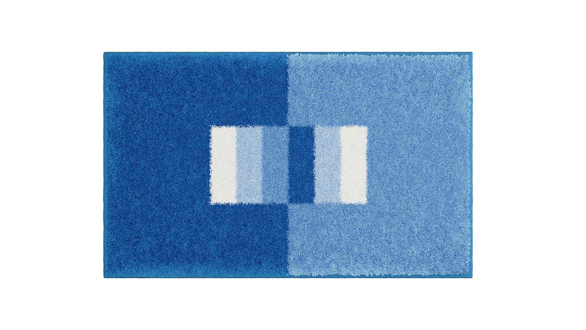 Badematte Capricio - Blau, Basics, Textil (50/80cm) - Grund