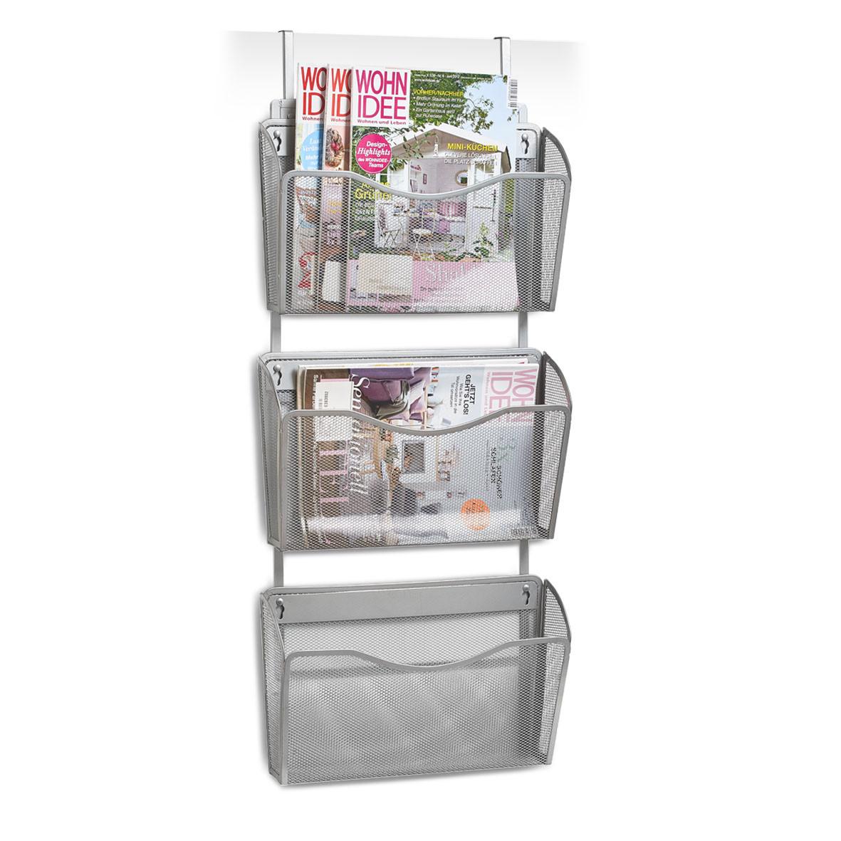 Zeitungsständer Silberfarben B: 34 cm - Silberfarben, Basics, Metall (34/85/9cm) - Zeller Present