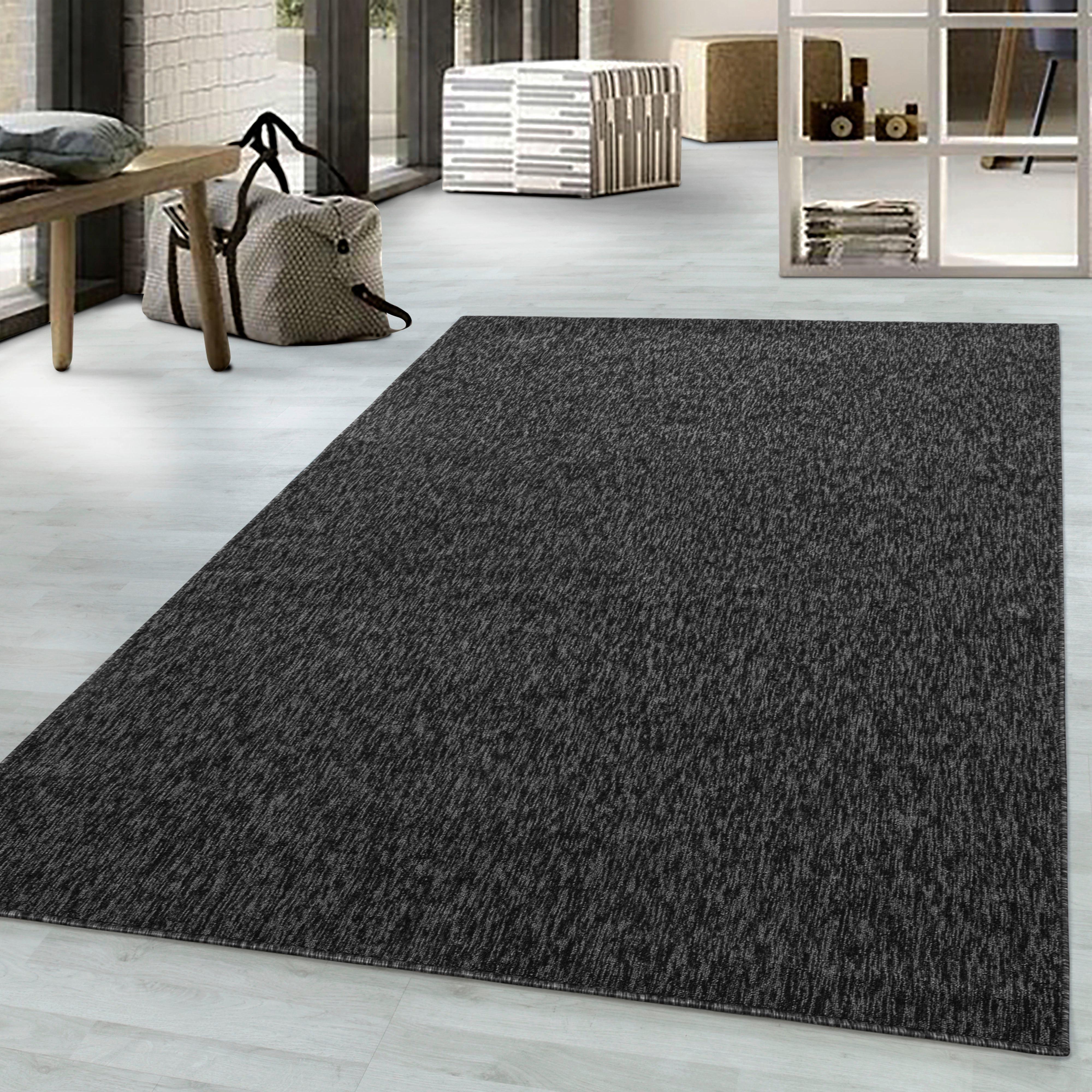 Webteppich Anthrazit Naturfaser Nizza 160x230 cm - Anthrazit, KONVENTIONELL, Textil (160/230cm)