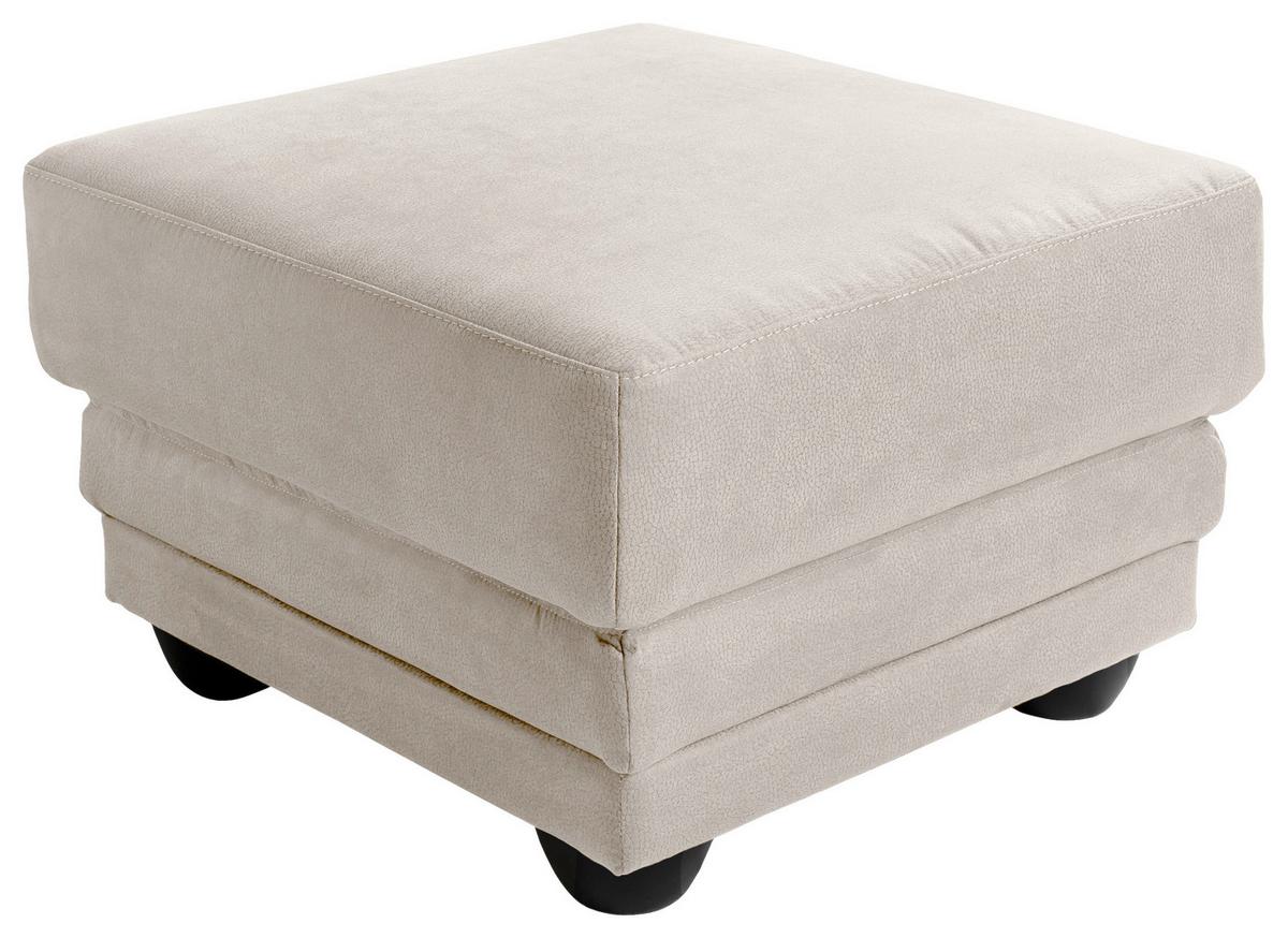 Polsterhocker Nebolo Sandfarben - Sandfarben/Schwarz, Design, Textil (65/46/65cm) - Livetastic