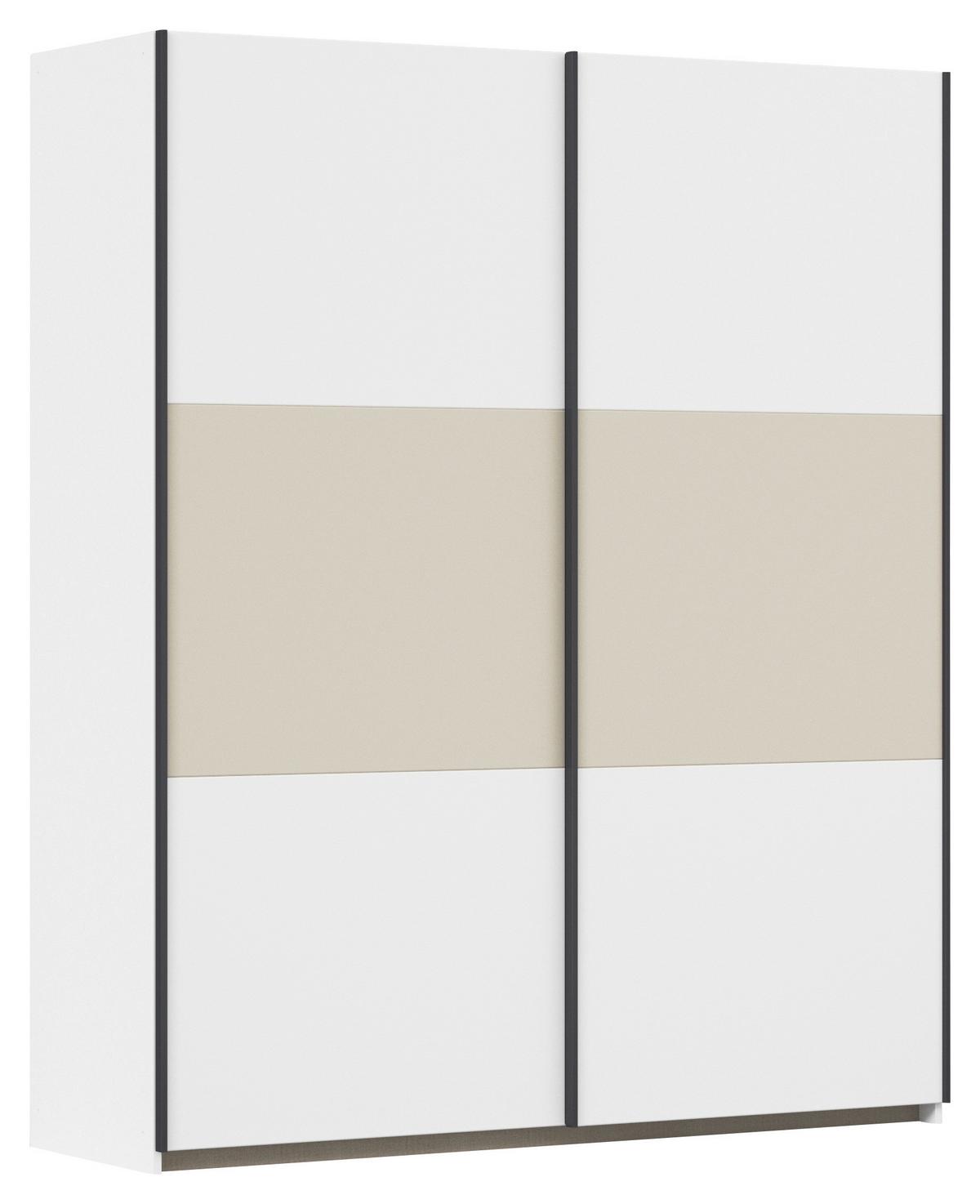 Schwebetürenschrank Neo Weiß Champagner B: 175 cm - Champagner/Weiß, MODERN, Holzwerkstoff (175/210/59cm) - Rauch Möbel