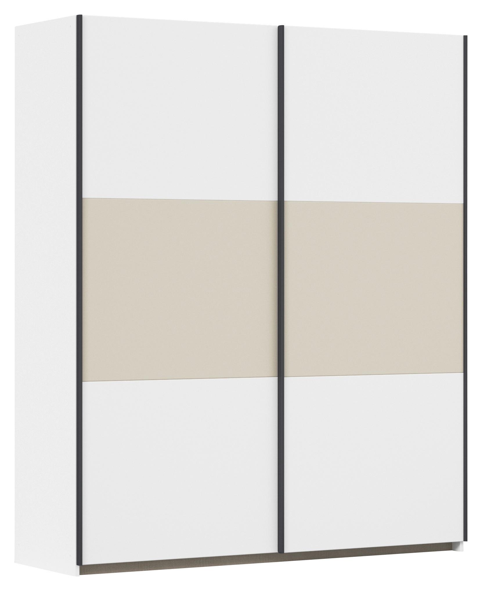 Schwebetürenschrank Neo Weiß Champagner B: 175 cm