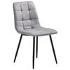 Polsterstuhl Empoli Grau Empoli - Schwarz/Grau, LIFESTYLE, Textil/Metall (44,5/86/54,5cm) - Livetastic