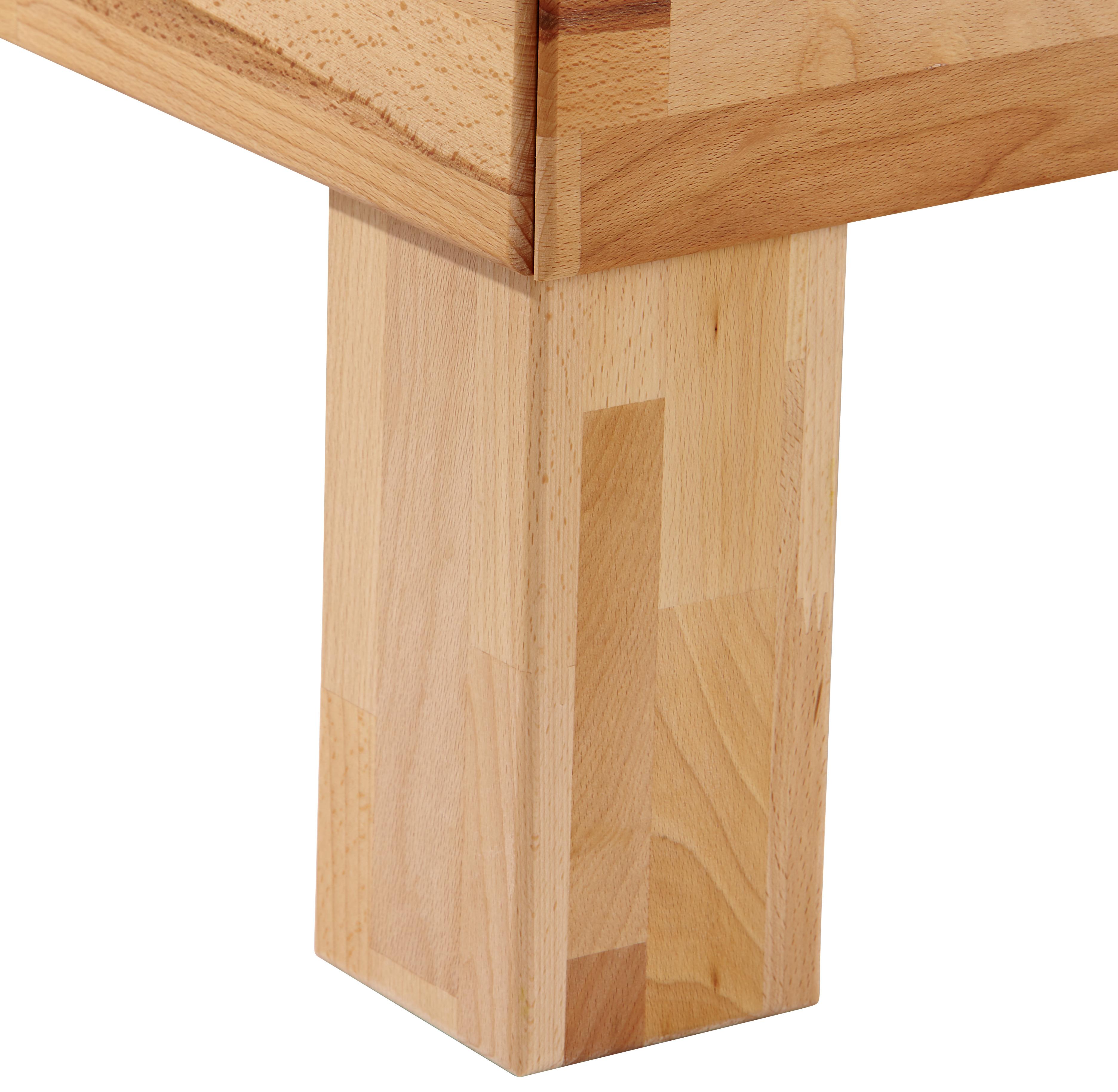 Massivholzbett 90x200 Cm Elisabeth Buche - Kernbuche, KONVENTIONELL, Holz (90/200cm)