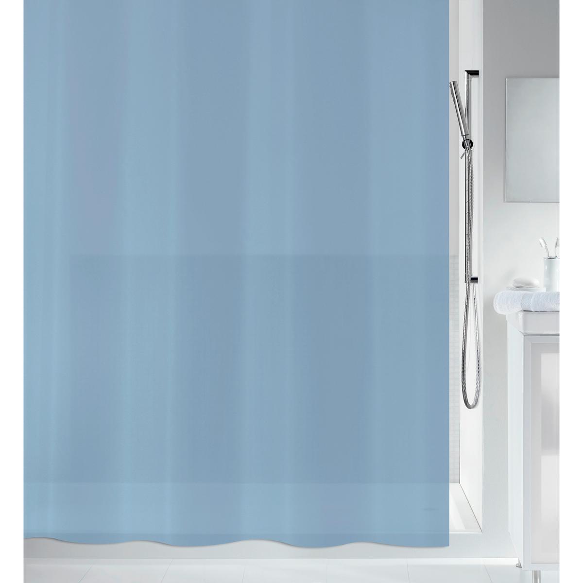 Duschvorhang in Blau Kunststoff - Blau, Basics, Kunststoff (180/200cm) - Spirella