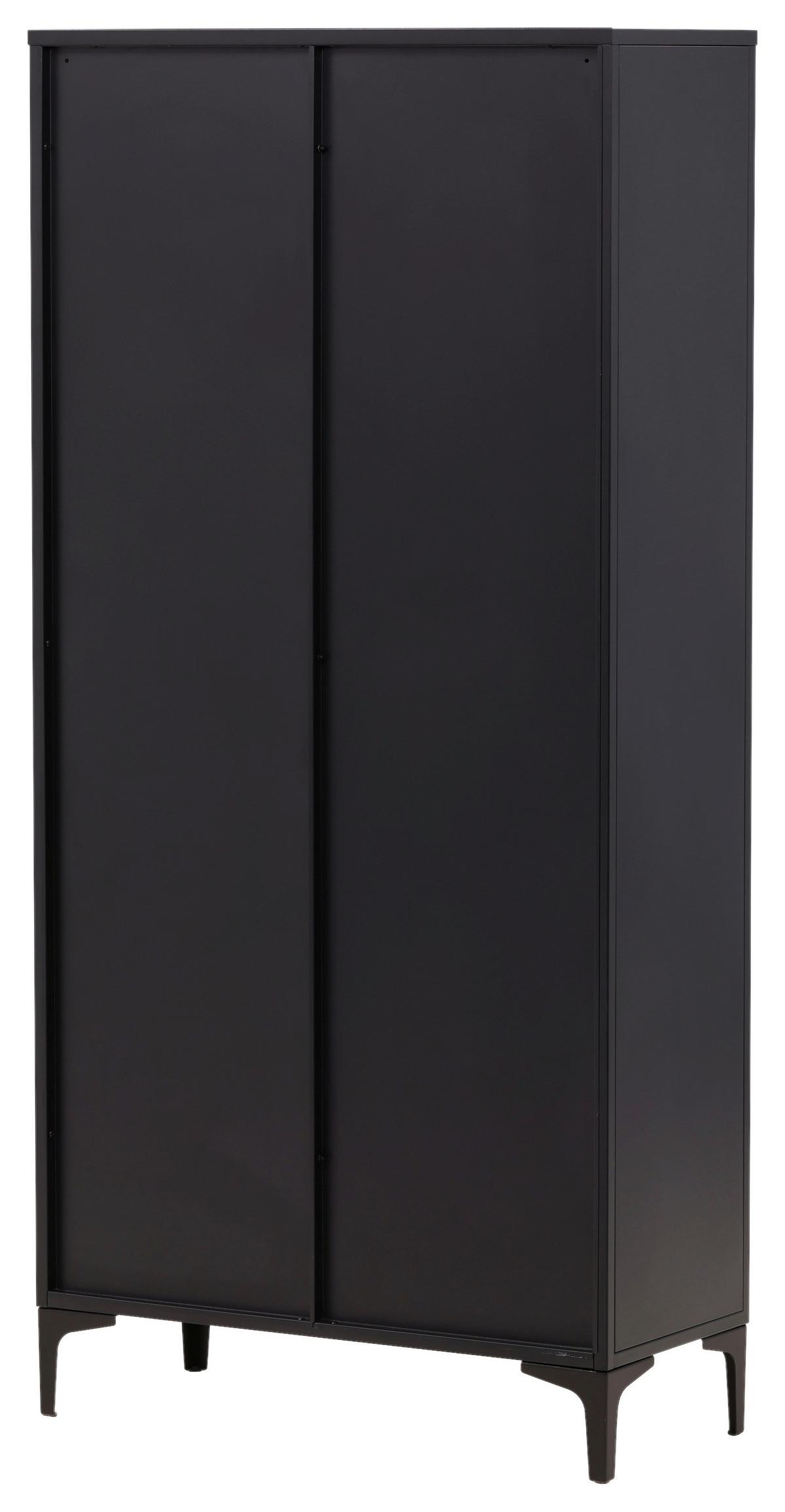 Sideboard Piring Schwarz B: 90 Cm - Schwarz, Design, Metall (90/190/40cm) - Livetastic