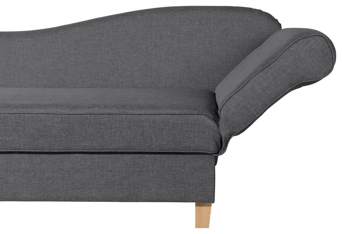 Récamiere Selma In Graphitfarben B: 190 cm - Buchefarben/Graphitfarben, Design, Textil (190/82/88cm) - Max Winzer