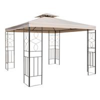 Pavillon Beige ca. 3x3x2,6 M - Beige, Basics, Textil/Metall (298/260/298cm)