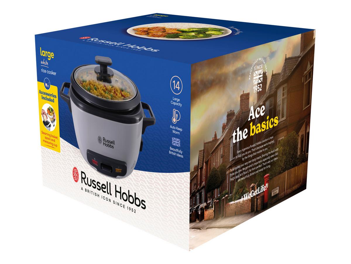 Reiskocher Maxi 3,3 Liter - Weiß, Basics, Kunststoff/Metall (24,5/22,6/32,2cm) - Russell Hobbs