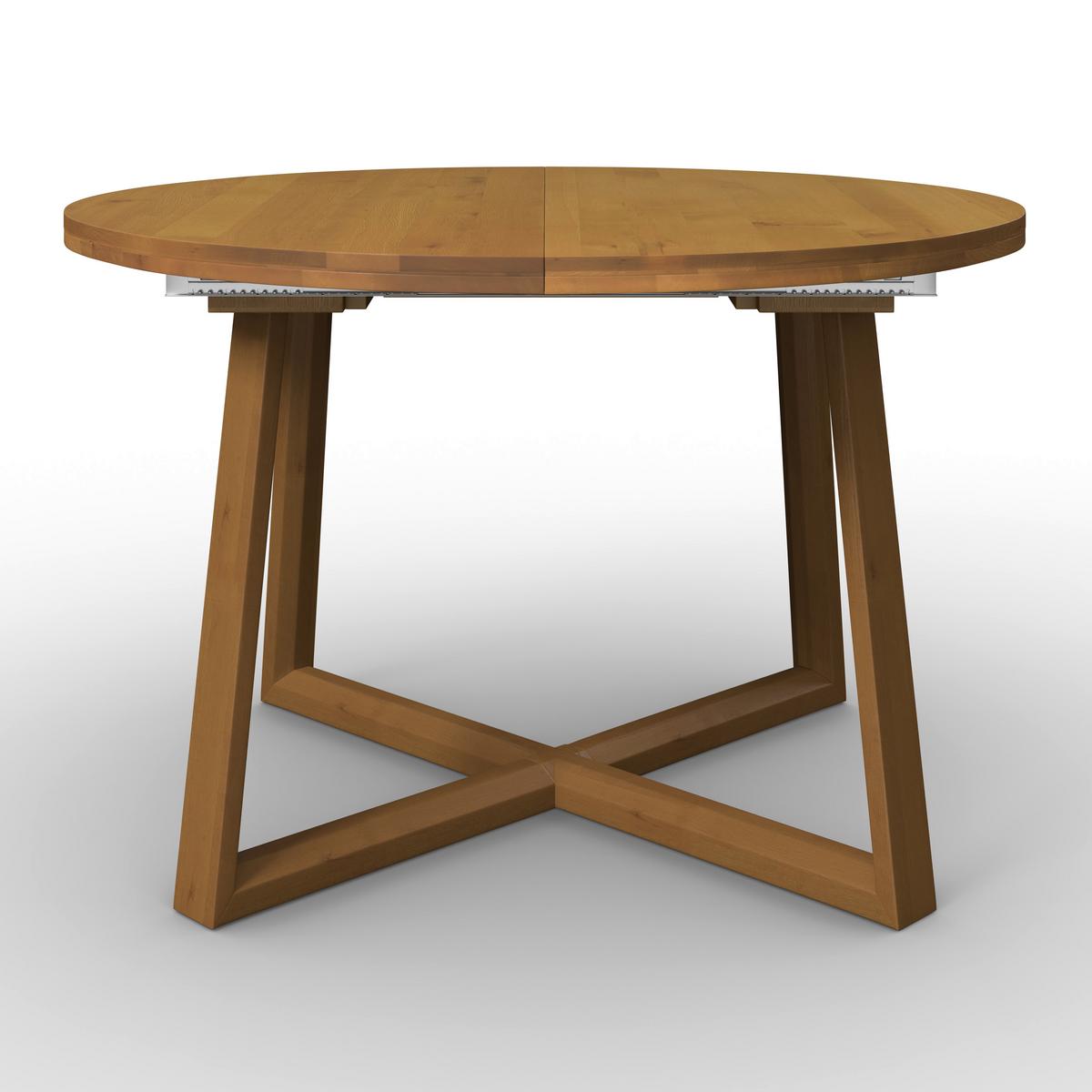 Výsuvný jídelní stůl Miley, š: 120-160 cm - barvy dubu, Moderní, dřevo (120-160/120/76cm) - Bessagi Home