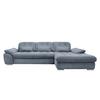 Ecksofa mit Bettkasten Rigatti Hellblau S: 314x184 cm - Chromfarben/Anthrazit, MODERN, Textil (314/184cm) - Livetastic