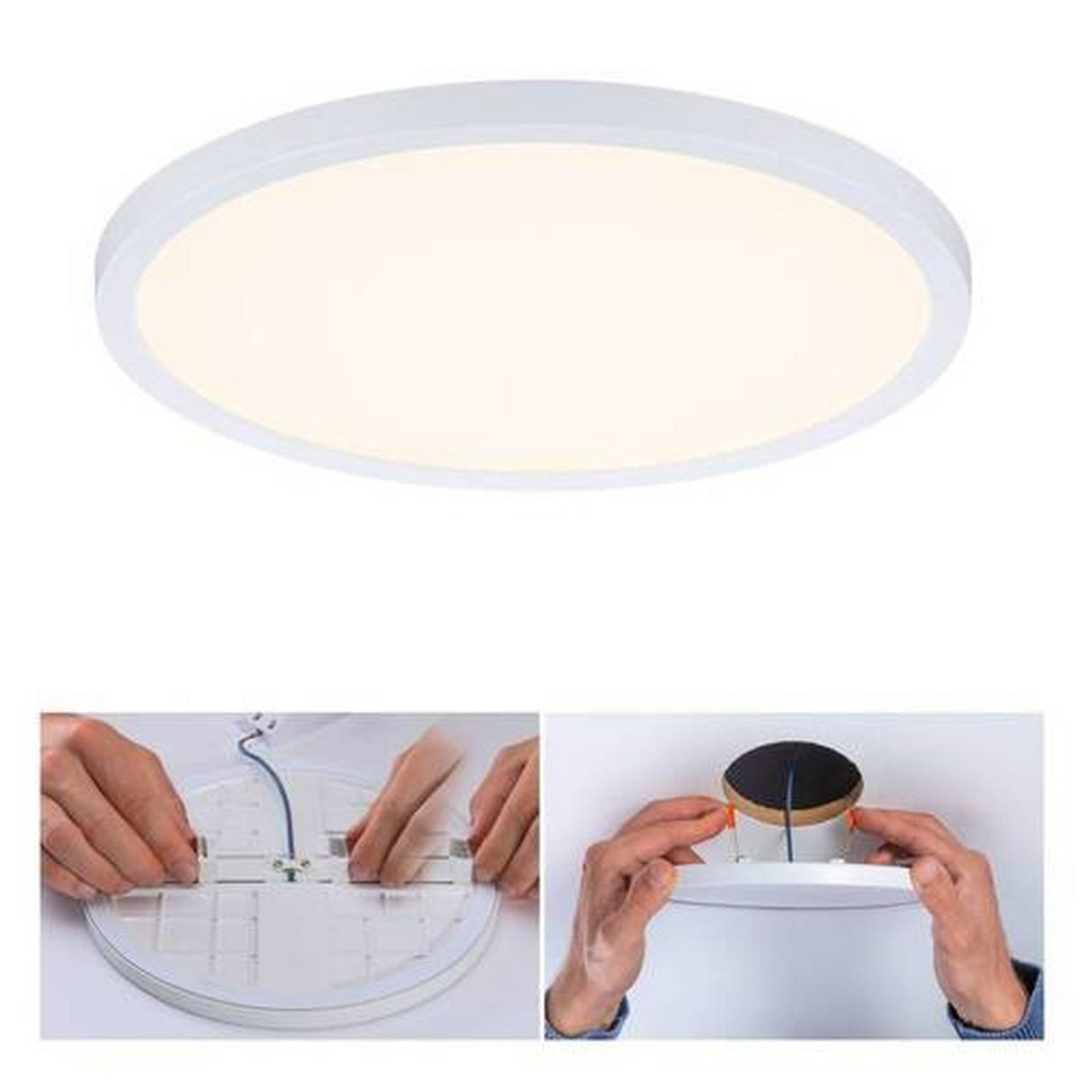 LED-Paneel Ø 23 cm dimmbar - Weiß, Design, Kunststoff (23,0cm) - Paulmann