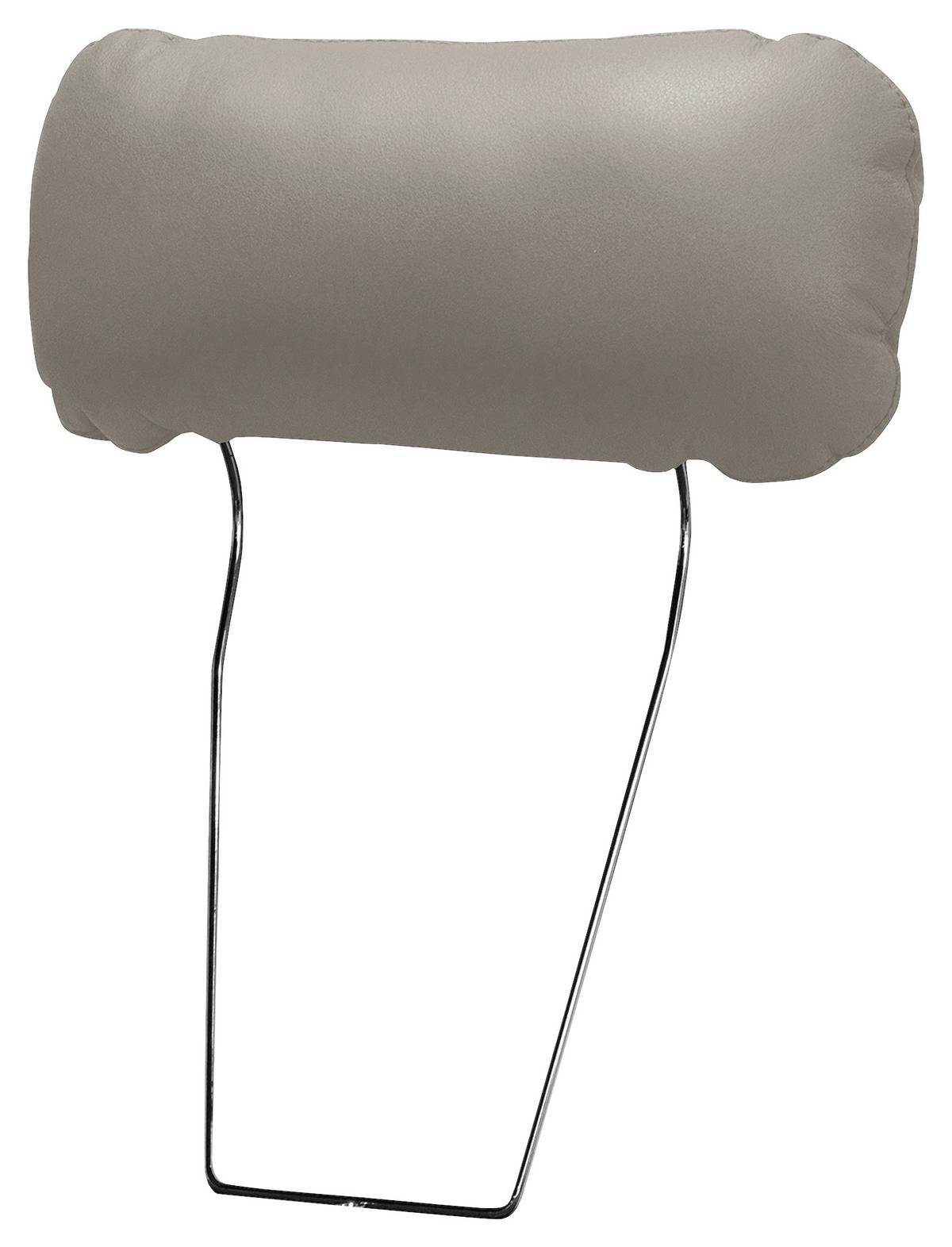 Kopfstütze Nordic Platinfarben B: 43 cm - Platinfarben, Design, Leder/Textil (43/18/15cm) - Livetastic