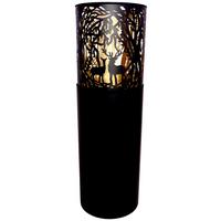 Laterne Luise - Goldfarben/Schwarz, KONVENTIONELL, Metall (22/70cm) - Luca Bessoni