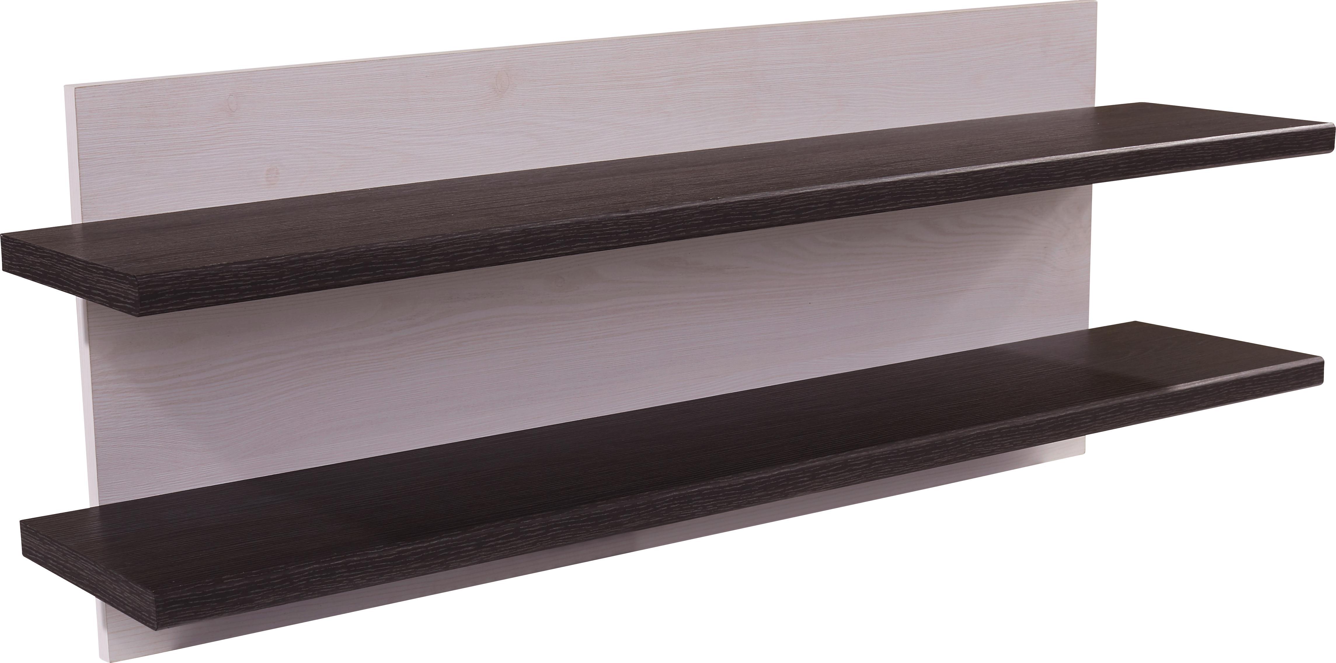 Wandboard Provence - Wengefarben/Weiß, ROMANTIK / LANDHAUS, Holzwerkstoff (125,7/40/21,6cm) - James Wood