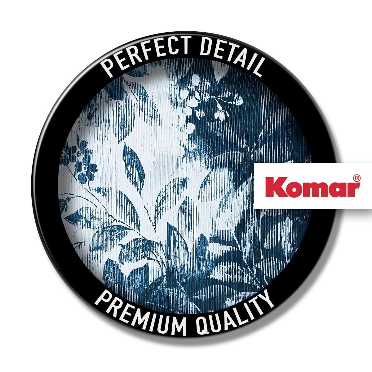 Vliestapete Idyllic Indigo - Blau/Weiß, Basics (200/250cm) - Komar