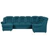 Wohnlandschaft Boston Blau Chenille - Blau/Schwarz, KONVENTIONELL, Textil (165/333/216cm) - Livetastic