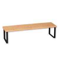Küchenregal Bambus - Schwarz/Naturfarben, Basics, Holz/Metall (55/13,5/15cm) - Kesper