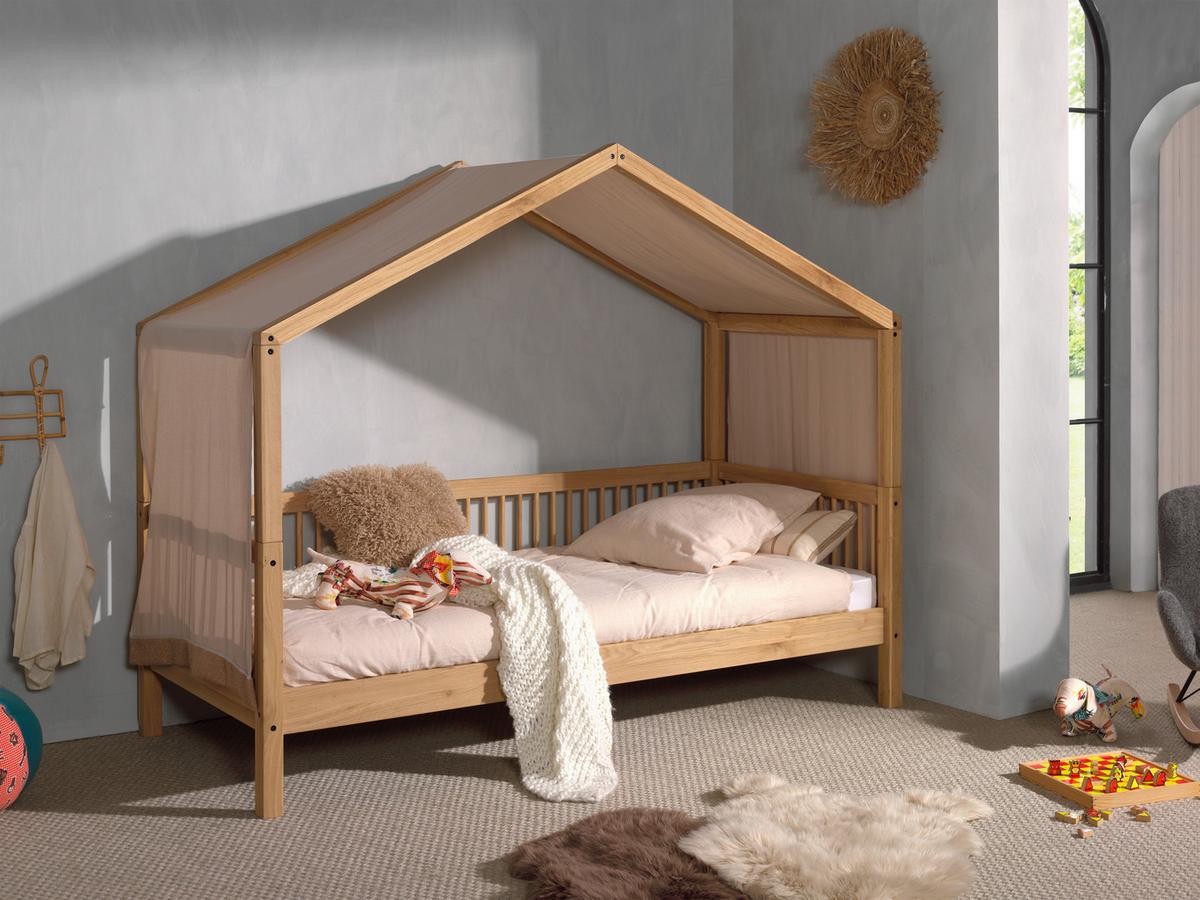 Hausbett Forrest Natur-/Eichefarben 90x200cm - Eichefarben/Naturfarben, MODERN, Holz (90/200cm) - Vipack