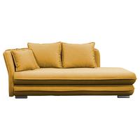 Liege Latte Gelb inkl. Bettkasten Ottomane Links - Gelb/Silberfarben, Design, Textil (107/84-99/224cm) - MID.YOU