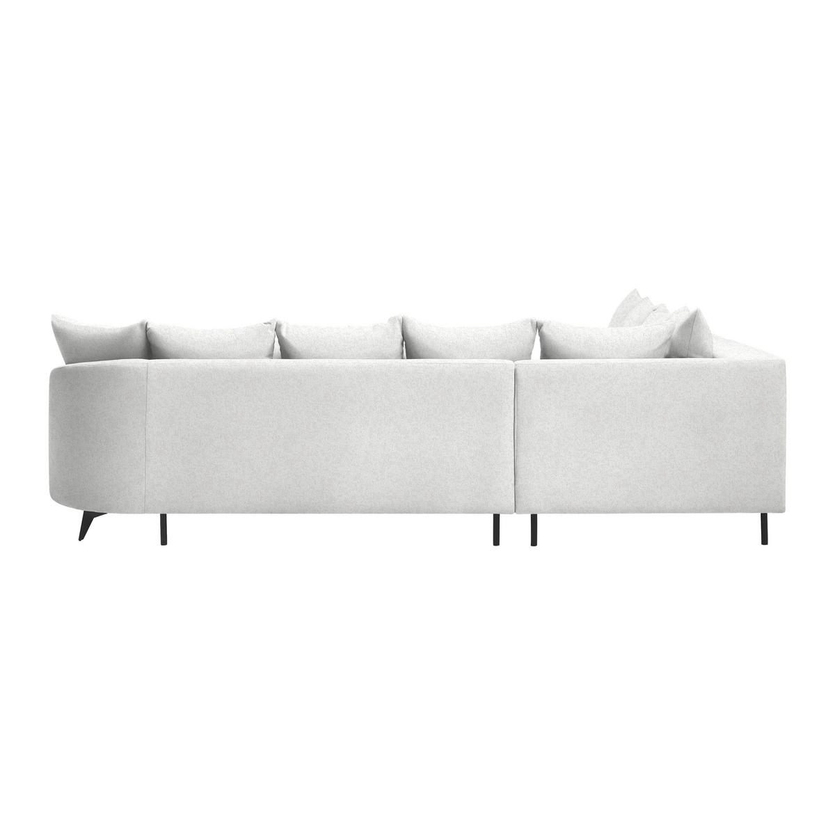 Rohová sedačka AXEL, levá, krémová tkanina - černá/krémová, Moderní, kov/textil (250/291cm) - Mömax