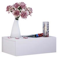 Nachtkästchen Weiß H: 15 cm Hängend Dormas - Weiß, Design, Holzwerkstoff (46/15/30cm) - MID.YOU