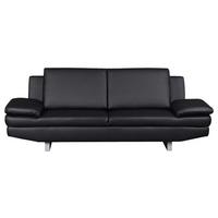 3-Sitzer-Sofa Jovanna, Schwarz B: 218 cm - Schwarz/Grau, Design, Textil (218/78/88cm) - MID.YOU