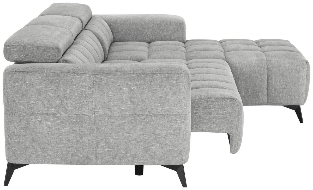 Sedací souprava MELBOURNE, pravá, šedá - šedá/černá, Moderní, kov/dřevo (285/182cm) - Based