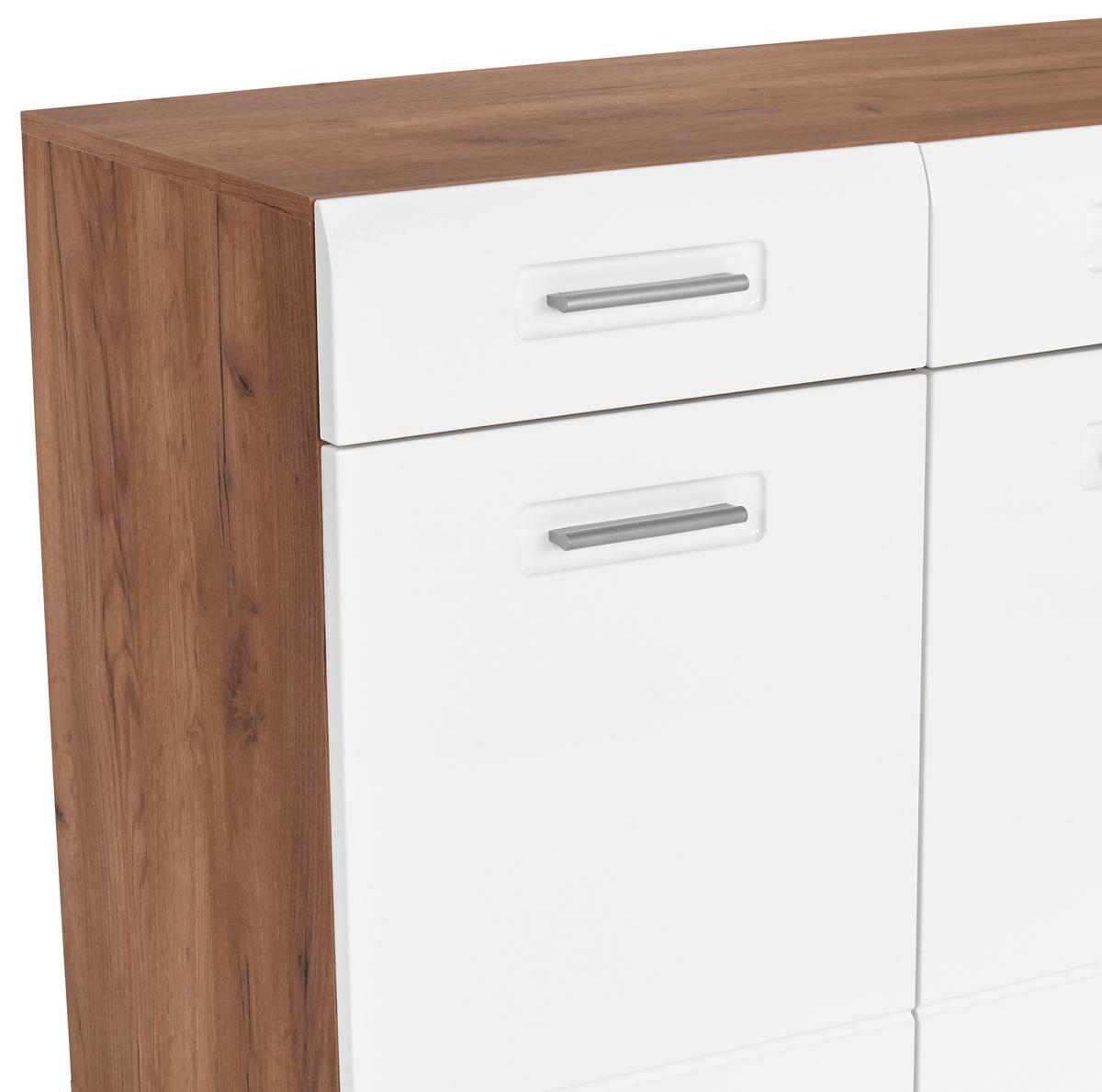 Tálalószekrény Avensis New Typ 23 - tölgyfa színű/fehér, Modern, faalapú anyag (150/82,6/43,1cm) - Luca Bessoni