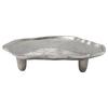 Dekotablett Wood Art Silberfarben, L: 19 cm - Silberfarben, Trend, Metall (19/18,5/4cm) - Kayoom