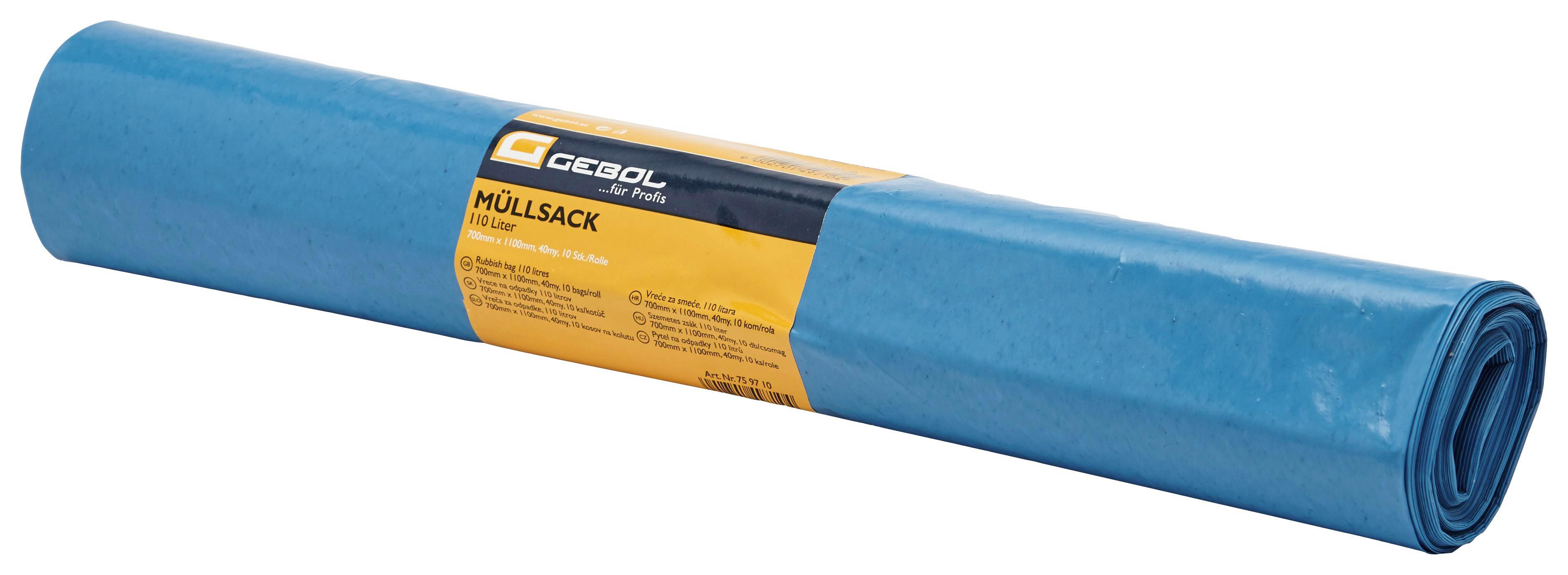 Szemeteszsák 759710 - Világoskék, konvencionális, Műanyag (110l)