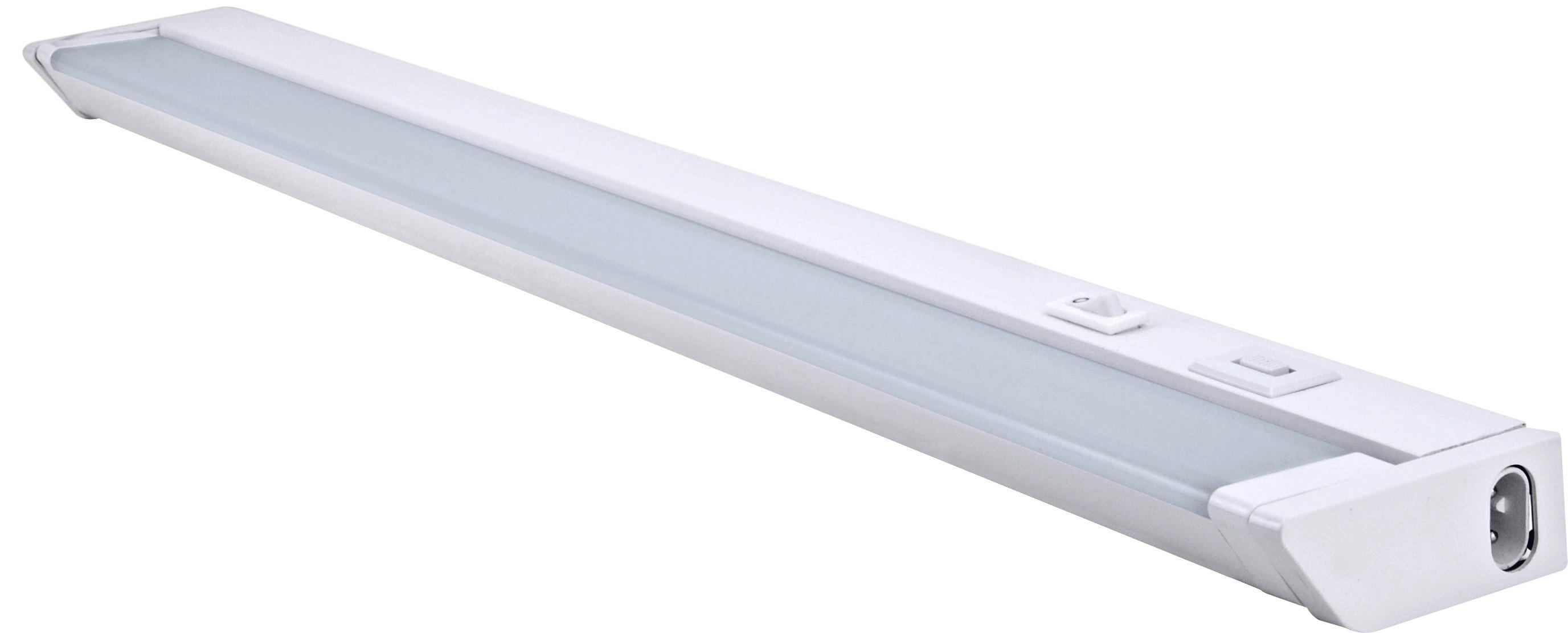 Aufbauleuchte B: 55,6 cm Weiß 8 W Led - Weiß, Basics, Kunststoff (55,6/2,4/6,1cm)